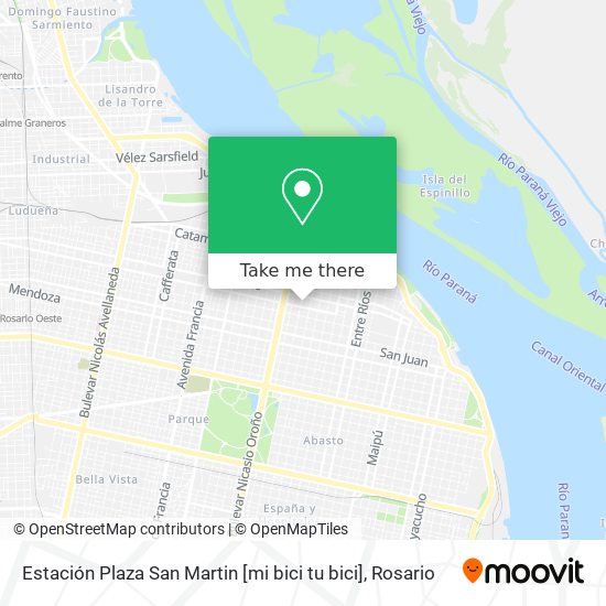 Mapa de Estación Plaza San Martin [mi bici tu bici]