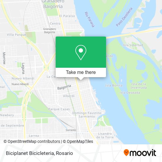 Biciplanet Bicicleteria map