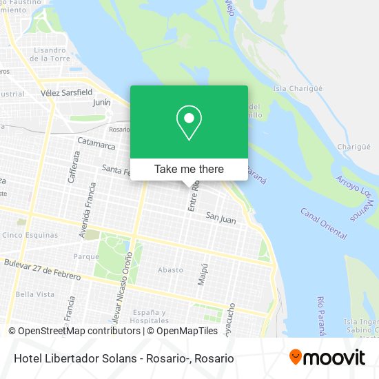 Mapa de Hotel Libertador Solans - Rosario-