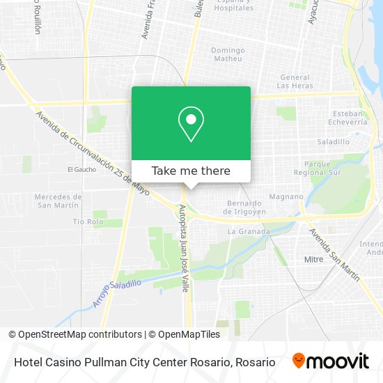 Hotel Casino Pullman City Center Rosario map