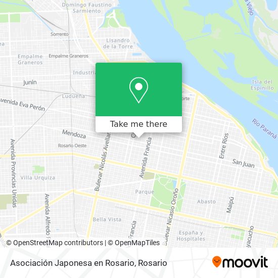 Asociación Japonesa en Rosario map