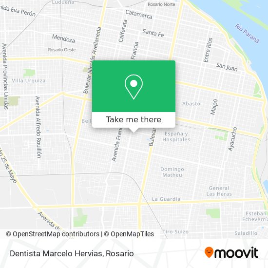 Mapa de Dentista Marcelo Hervias