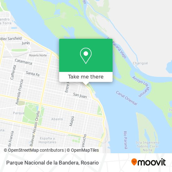Mapa de Parque Nacional de la Bandera