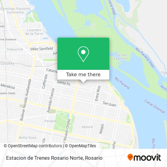 Mapa de Estacion de Trenes Rosario Norte