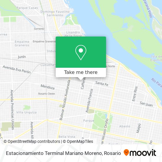 Mapa de Estacionamiento Terminal Mariano Moreno