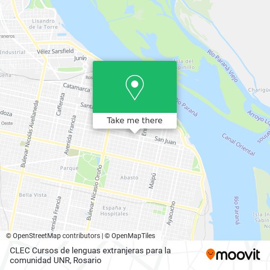 CLEC  Cursos de lenguas extranjeras para la comunidad  UNR map