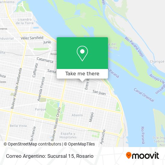 Mapa de Correo Argentino: Sucursal 15