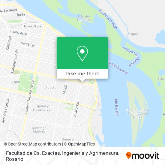 Mapa de Facultad de Cs. Exactas, Ingenieria y Agrimensura