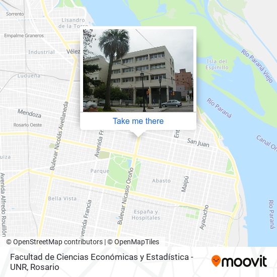 Facultad de Ciencias Económicas y Estadística - UNR map