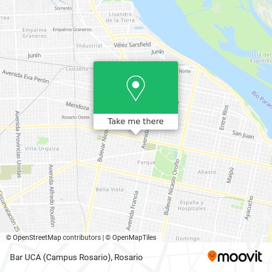 Bar UCA (Campus Rosario) map