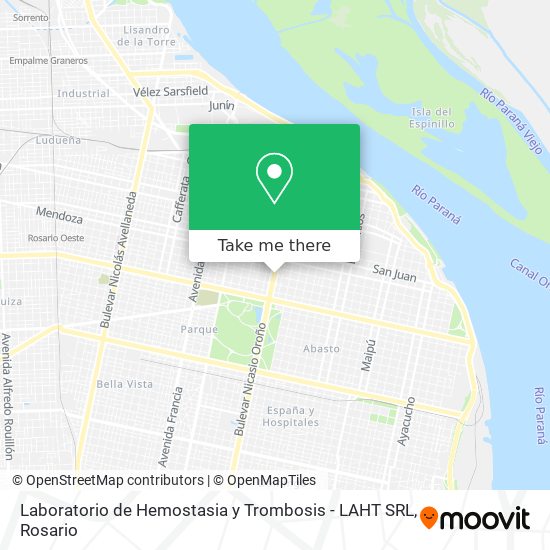 Laboratorio de Hemostasia y Trombosis - LAHT SRL map