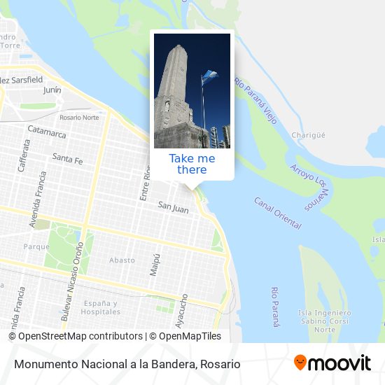 Mapa de Monumento Nacional a la Bandera