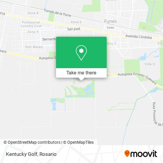Mapa de Kentucky Golf
