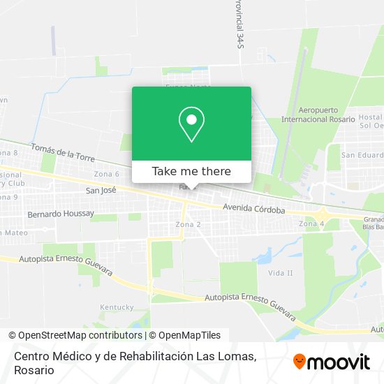 Mapa de Centro Médico y de Rehabilitación Las Lomas