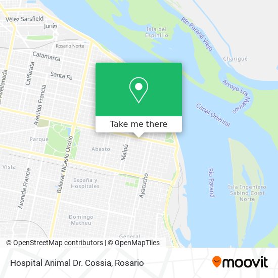 Hospital Animal Dr. Cossia map