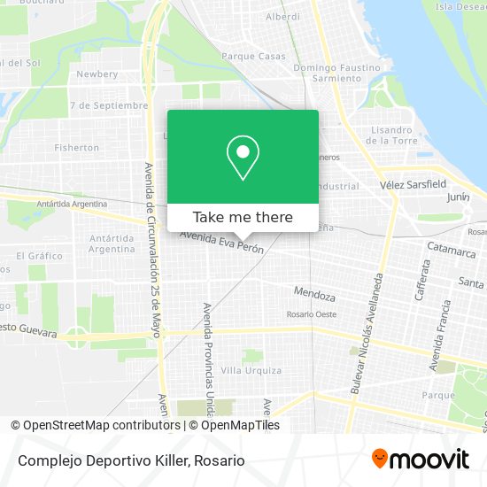 Complejo Deportivo Killer map