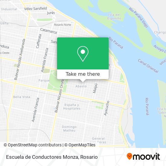 Mapa de Escuela de Conductores Monza