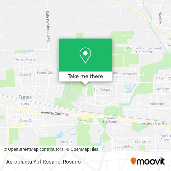 Aeroplanta Ypf Rosario map
