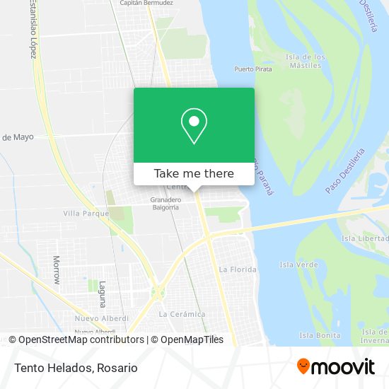 Tento Helados map