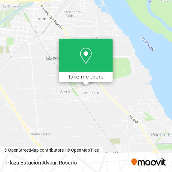Plaza Estación Alvear map