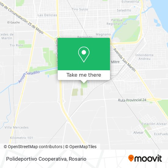 Mapa de Polideportivo Cooperativa