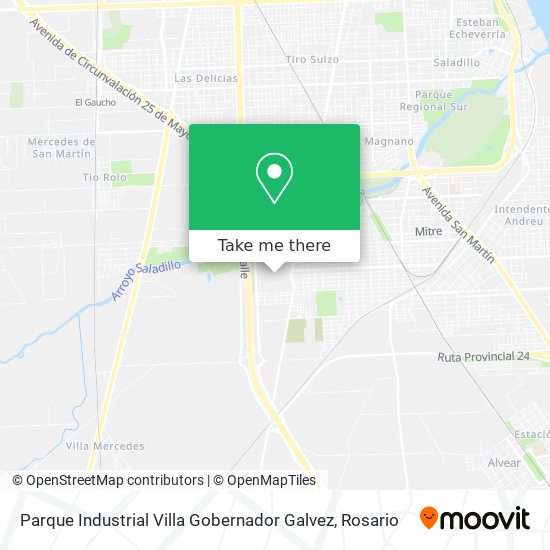 Parque Industrial Villa Gobernador Galvez map