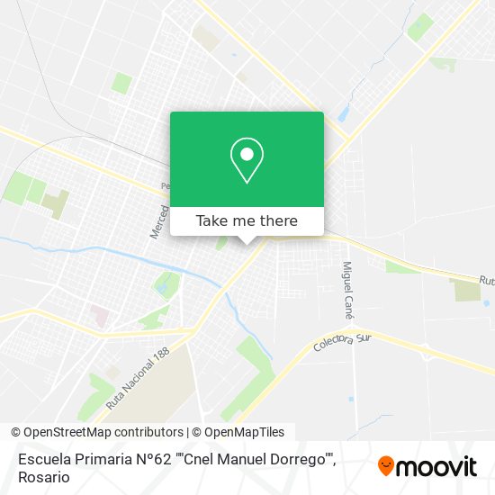 Escuela Primaria Nº62 ""Cnel Manuel Dorrego"" map