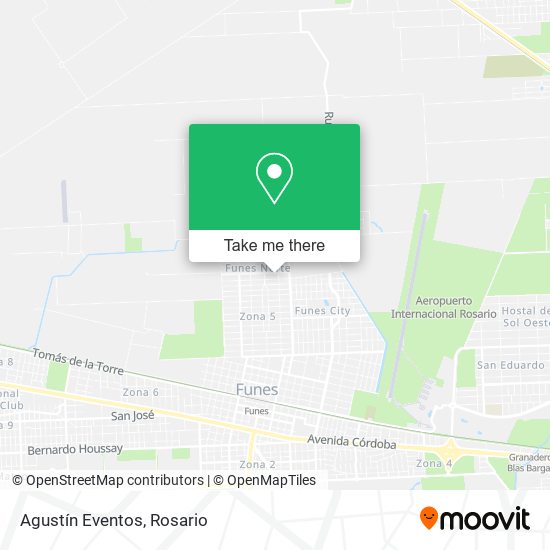 Agustín Eventos map