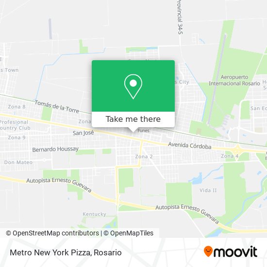 Mapa de Metro New York Pizza
