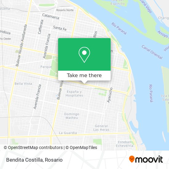 Mapa de Bendita Costilla