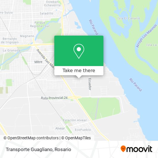 Mapa de Transporte Guagliano