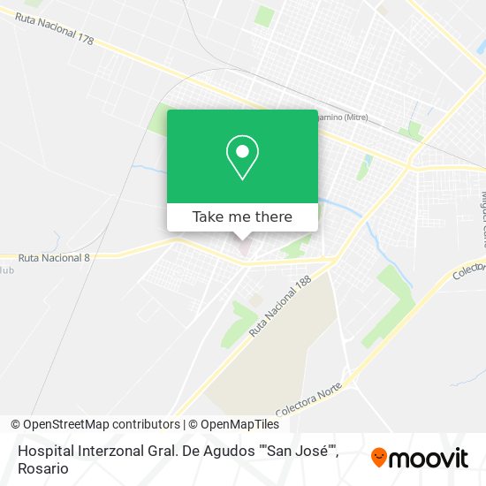 Mapa de Hospital Interzonal Gral. De Agudos ""San José""