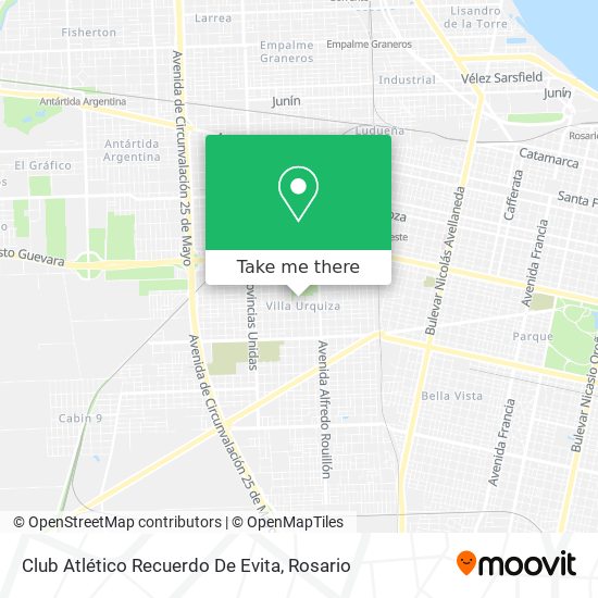 Club Atlético Recuerdo De Evita map