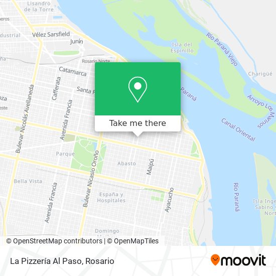 Mapa de La Pizzería Al Paso