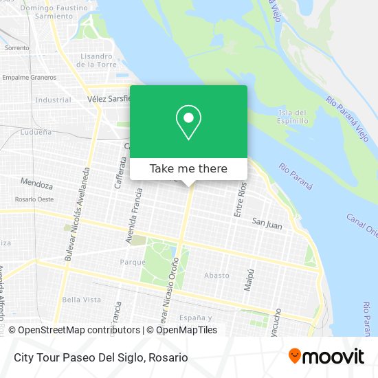 City Tour Paseo Del Siglo map