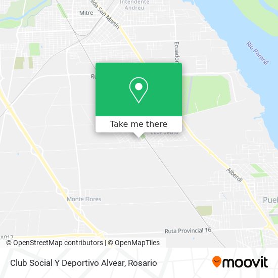 Club Social Y  Deportivo Alvear map