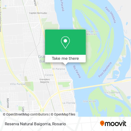 Reserva Natural Baigorria map