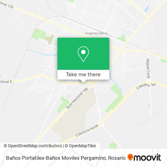 Mapa de Baños Portatiles-Baños Moviles Pergamino