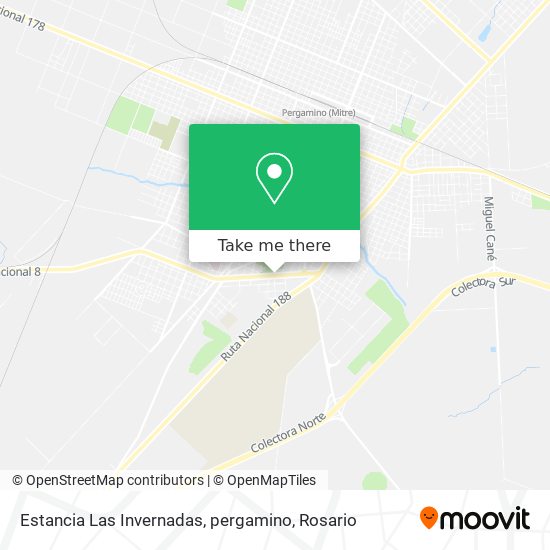 Mapa de Estancia Las Invernadas, pergamino
