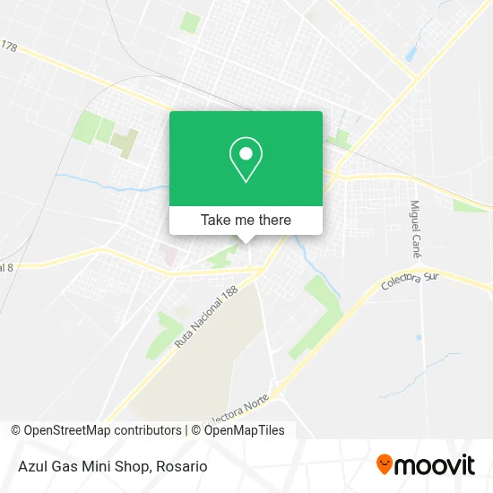 Azul Gas Mini Shop map