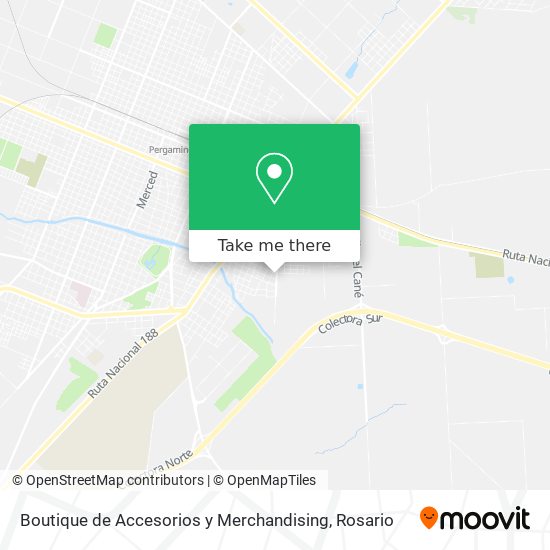 Mapa de Boutique de Accesorios y Merchandising