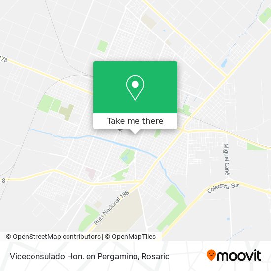 Viceconsulado Hon. en Pergamino map