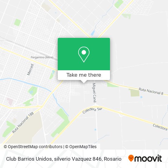 Mapa de Club Barrios Unidos, silverio Vazquez 846
