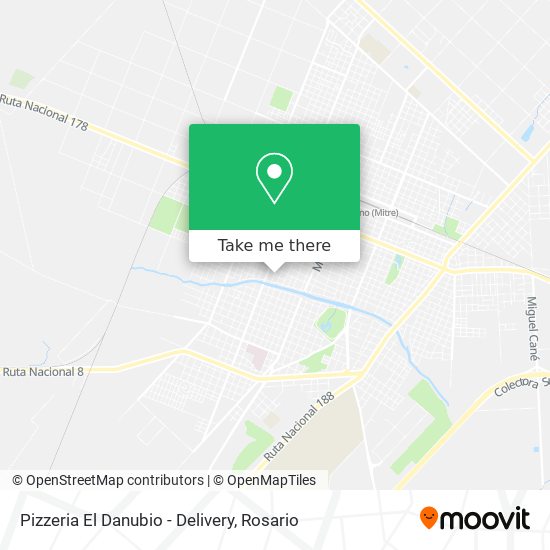 Mapa de Pizzeria El Danubio - Delivery