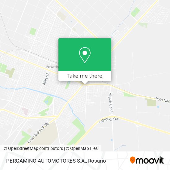 PERGAMINO AUTOMOTORES S.A. map