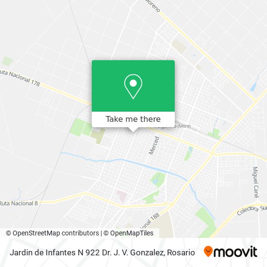 Mapa de Jardin de Infantes N 922 Dr. J. V. Gonzalez