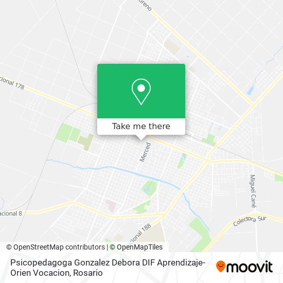 Psicopedagoga Gonzalez Debora DIF Aprendizaje-Orien Vocacion map
