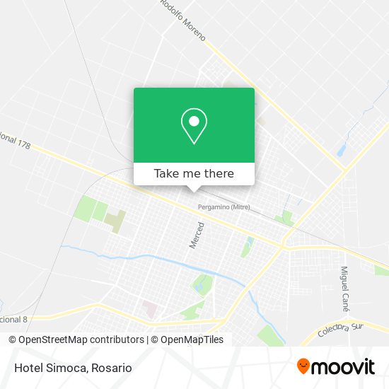 Hotel Simoca map