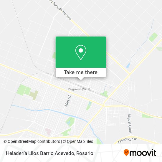 Mapa de Heladería Lilos Barrio Acevedo
