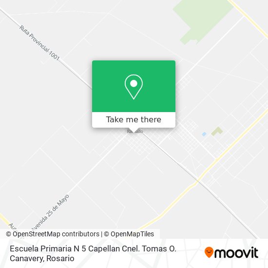 Mapa de Escuela Primaria N 5 Capellan Cnel. Tomas O. Canavery